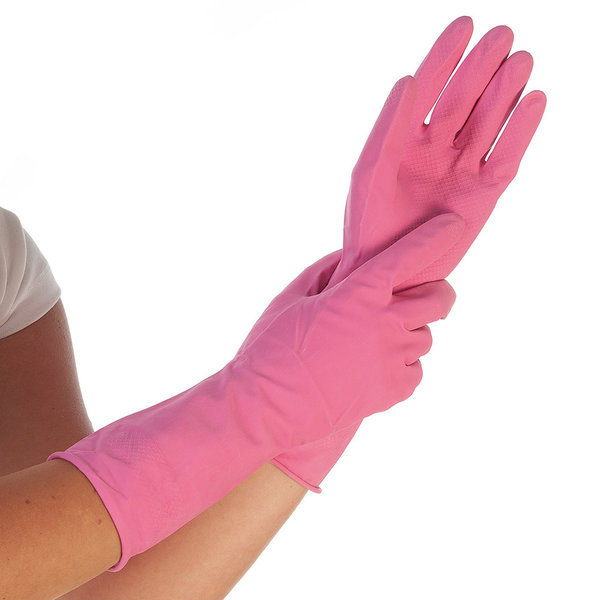 Universal-Handschuh BETTINA, 12 Beutel à 12 Paar, pink, Größe L