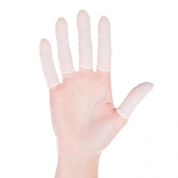 Nitril Fingerlinge, puderfrei, weiß, Gr. L, 10 x 1000 Stück, Größe M