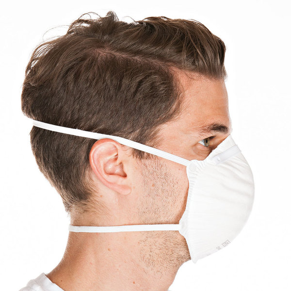 Atemschutzmaske FFP2 NR ohne Ventil, weiß, 10 x 10 Stück