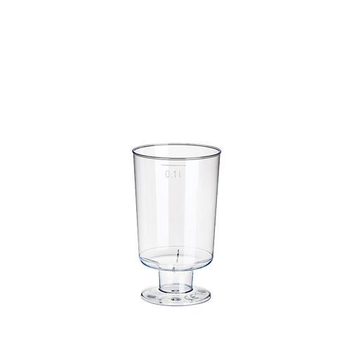 Stiel-Gläser für Weisswein, PS 0,1 l Ø 5,1 cm 8,5 cm glasklar einteilig, 35 x 10 Stück