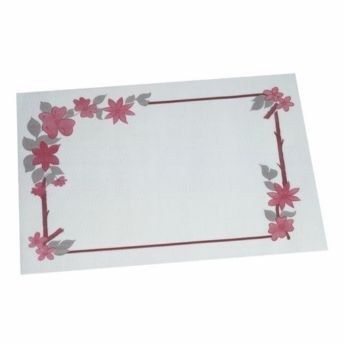 Tischsets, Papier 30 cm x 40 cm weiss "Blumenranke", 4 x 250 Stück