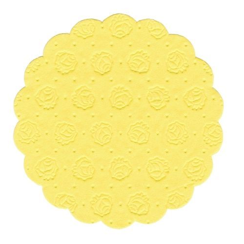 Tassen-Untersetzer rund Ø 9 cm gelb, 20 x 20 Stück