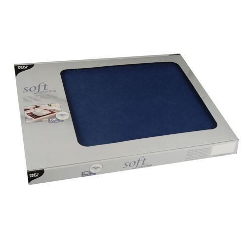 Tischsets, stoffähnlich, Vlies "soft selection" 30 cm x 40 cm dunkelblau, 6 x 100 Stück