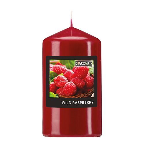 Duft-Stumpenkerzen, Wild Raspberry, Ø 58 mm · 110 mm, "Flavour" 6 Stück