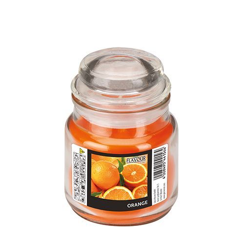 Duftkerzen im Glas, Orange, Ø 63 mm · 85 mm, "Flavour", 6 Stück
