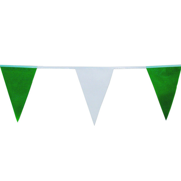 Wimpelkette wetterfest, 4m, grün-weiß, 1 Stück