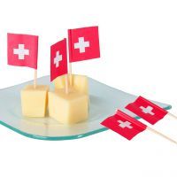 250  Party-Picker Flagge Schweiz, rot-weiß