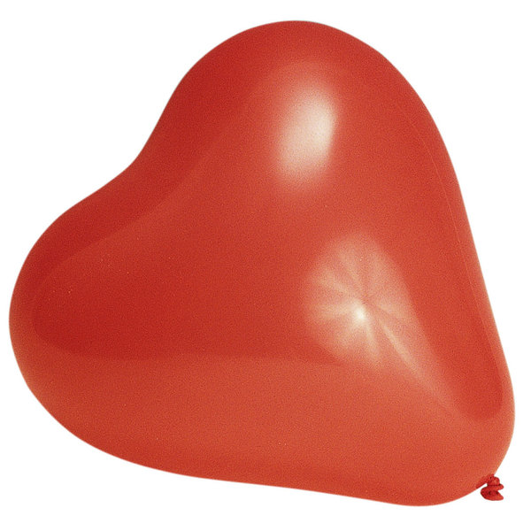 10  Luftballons Herzen, rot
