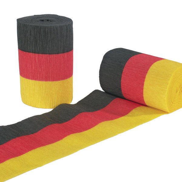 3  Kreppband Deutschland, schwarz-rot-gold