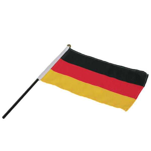 6  Handfahnen Deutschland, Polyester, schwarz-rot-gold