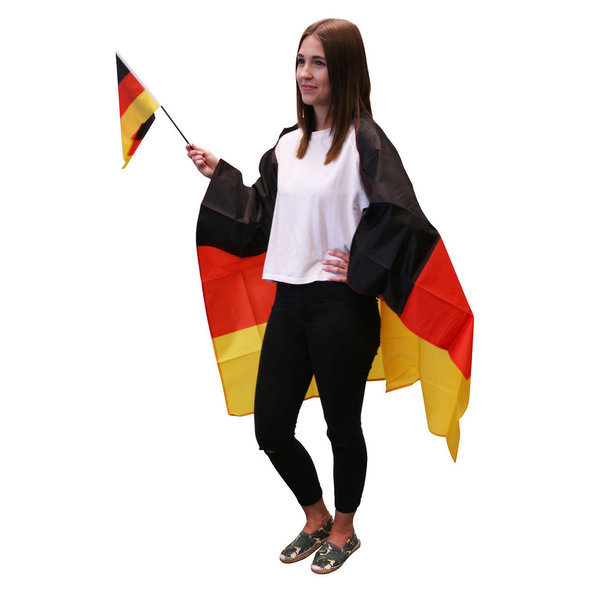 Fan Kostüm Deutschland, schwarz-rot-gold