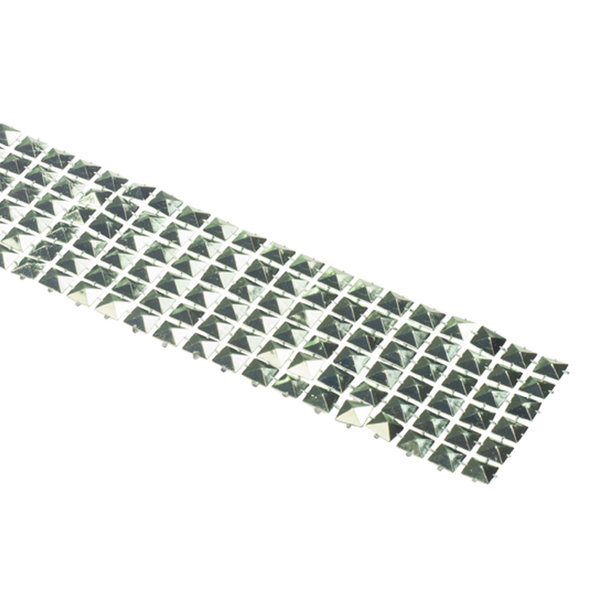 Dekoband Nieten, Pyramide grün-glänzend 11x 150 cm