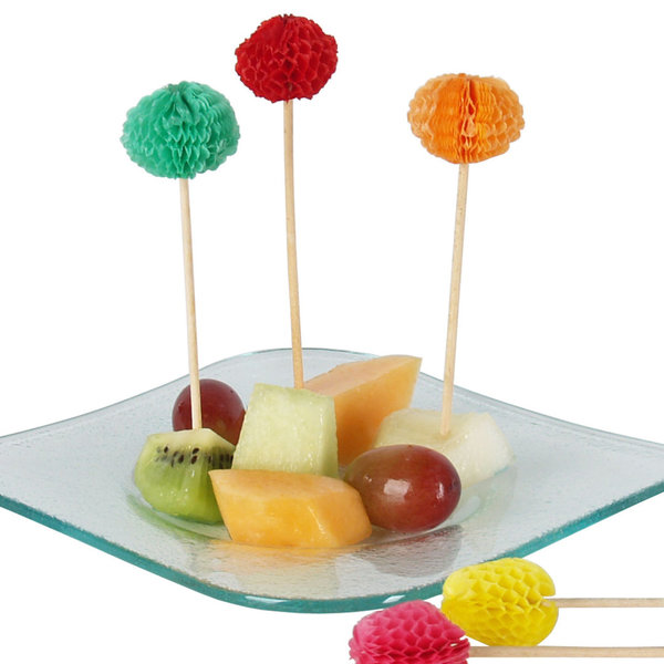Party-Picker Früchte 3D, bunt, 50 Stück