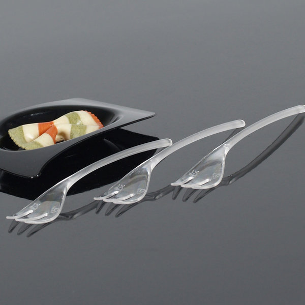 Fingerfood Buffet-Minigabel, transparent, 50 Stück