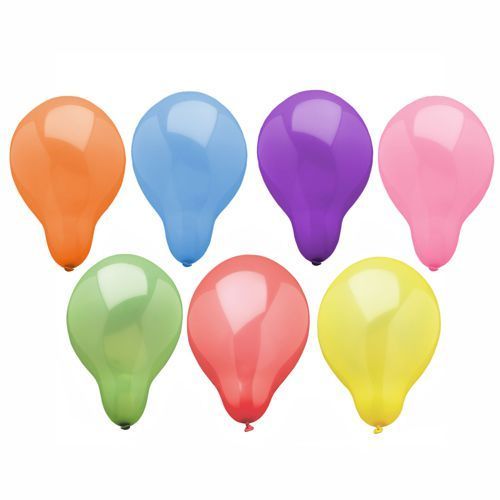 Luftballons rund Ø 19 cm farbig sortiert, 5 x 100 Stück