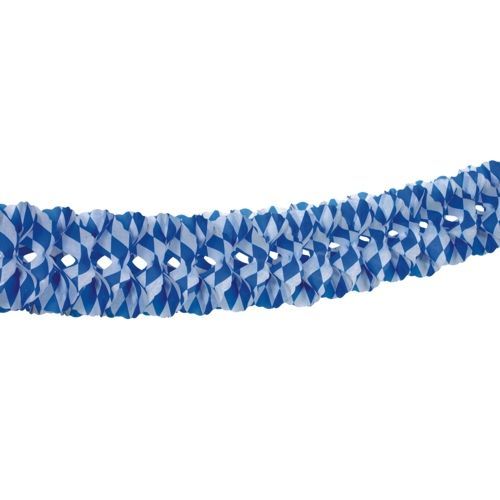 Girlande (Großraum), Papier Ø 16 cm · 10 m "Bayrisch Blau" schwer entflammbar, 1 Stück
