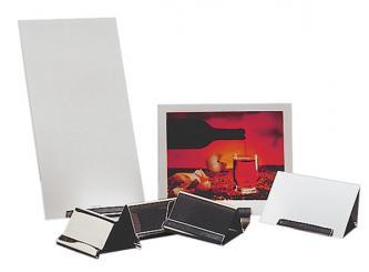 Tischkartenhalter, matt poliert, 4,5 x 6 cm Höhe 3,2 cm, Farbe Edelstahl, Material Edelstahl